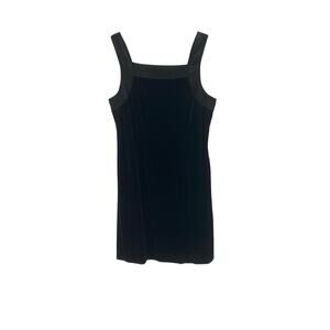 Vintage Y2K My Michelle Black Velvet Satin Trim Mini Dress Women’s Medium